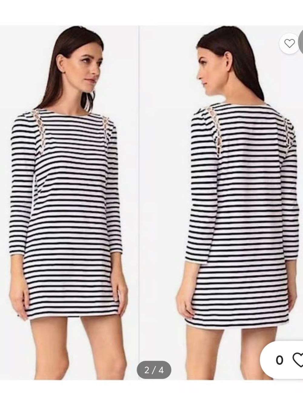 A.L.C. Navy and White Striped t-shirt dress